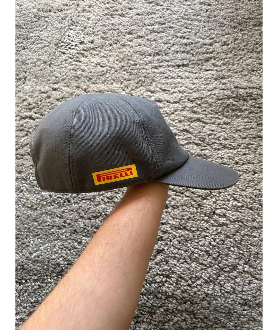 PRADA Серая хлопковая кепка/бейсболка, фото 3