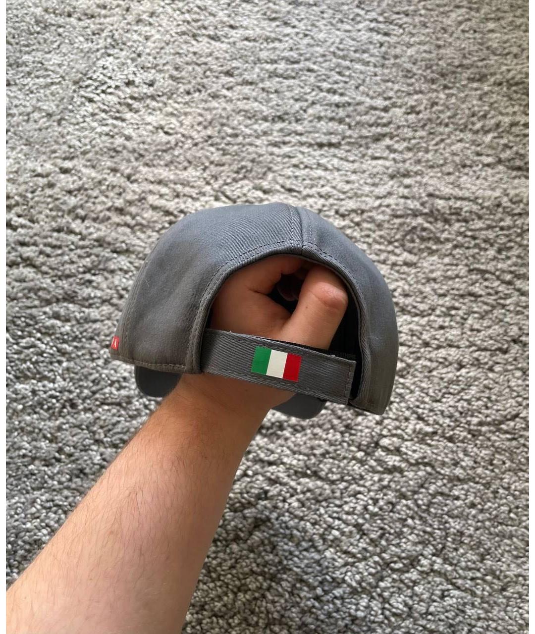 PRADA Серая хлопковая кепка/бейсболка, фото 4