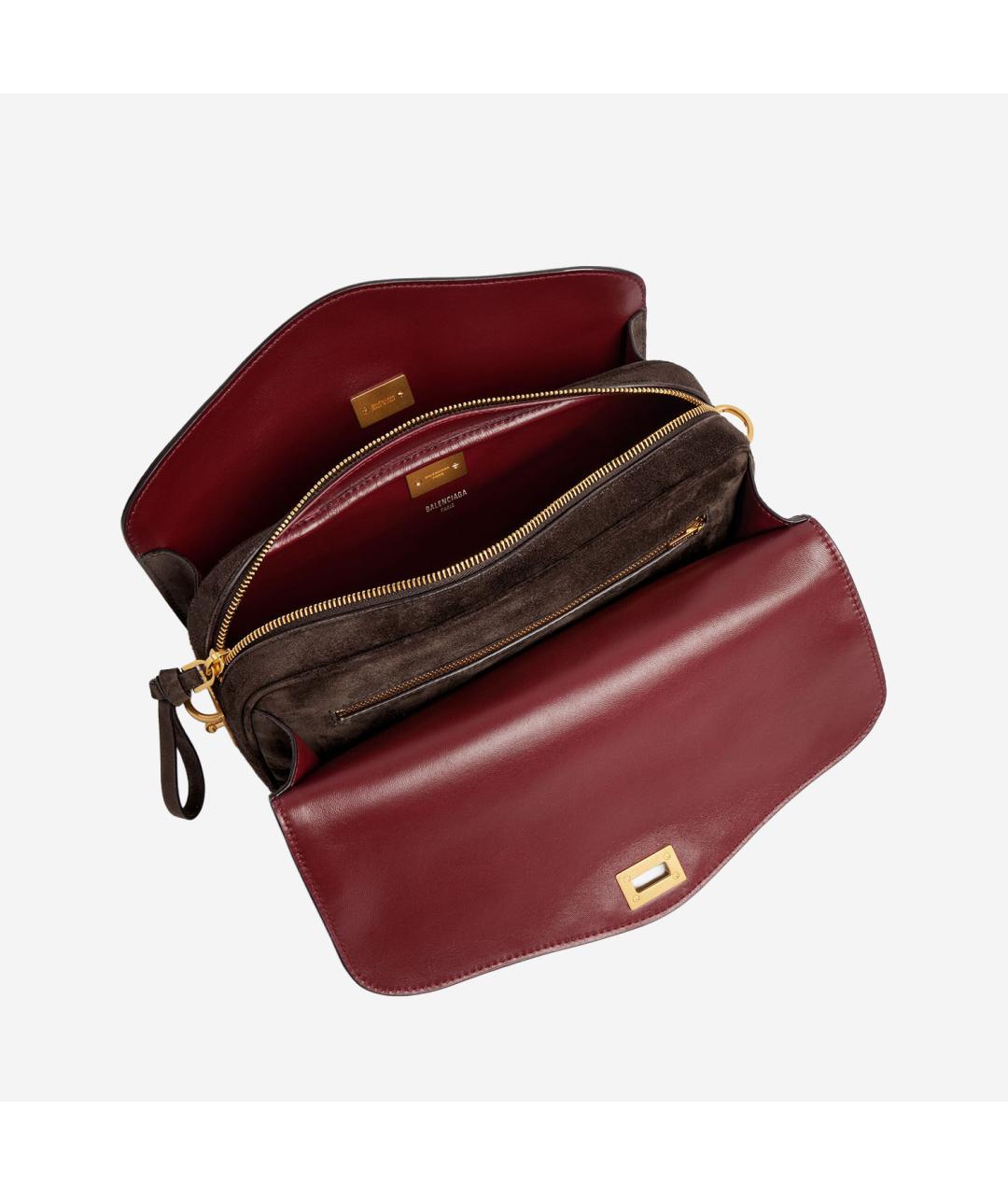 BALENCIAGA Коричневая кожаная сумка через плечо, фото 4