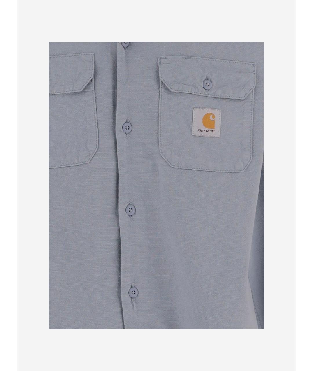 CARHARTT WIP Серая хлопковая кэжуал рубашка, фото 3