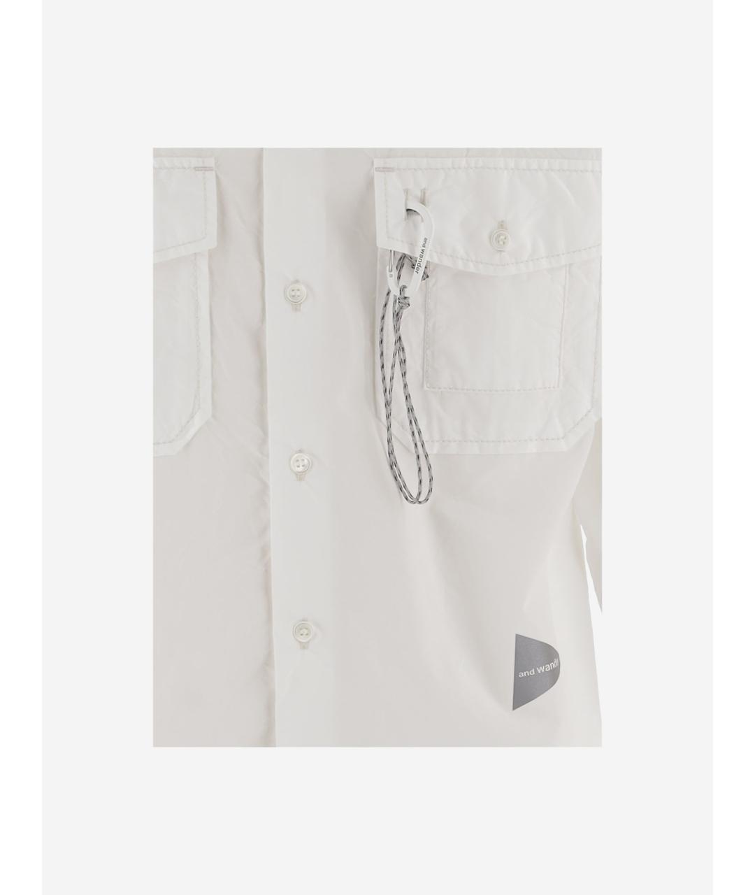 AND WANDER Белая хлопковая кэжуал рубашка, фото 3