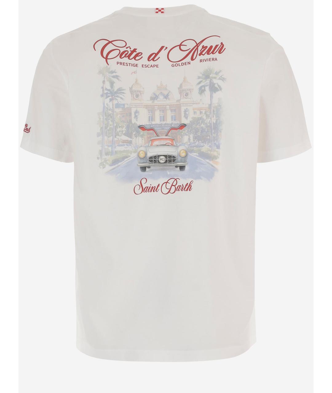 MC2 SAINT BARTH Белая хлопковая футболка, фото 2