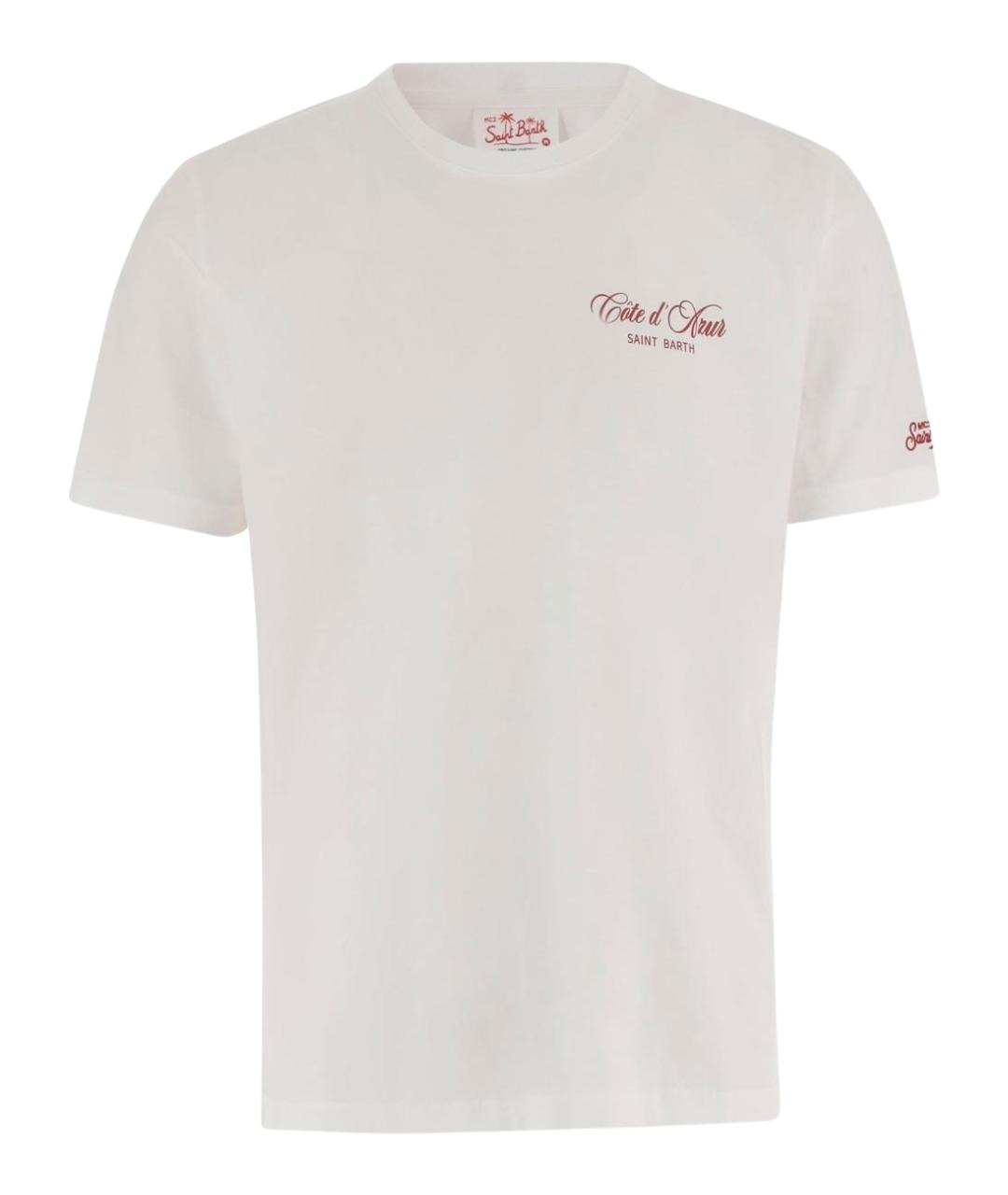MC2 SAINT BARTH Белая хлопковая футболка, фото 1