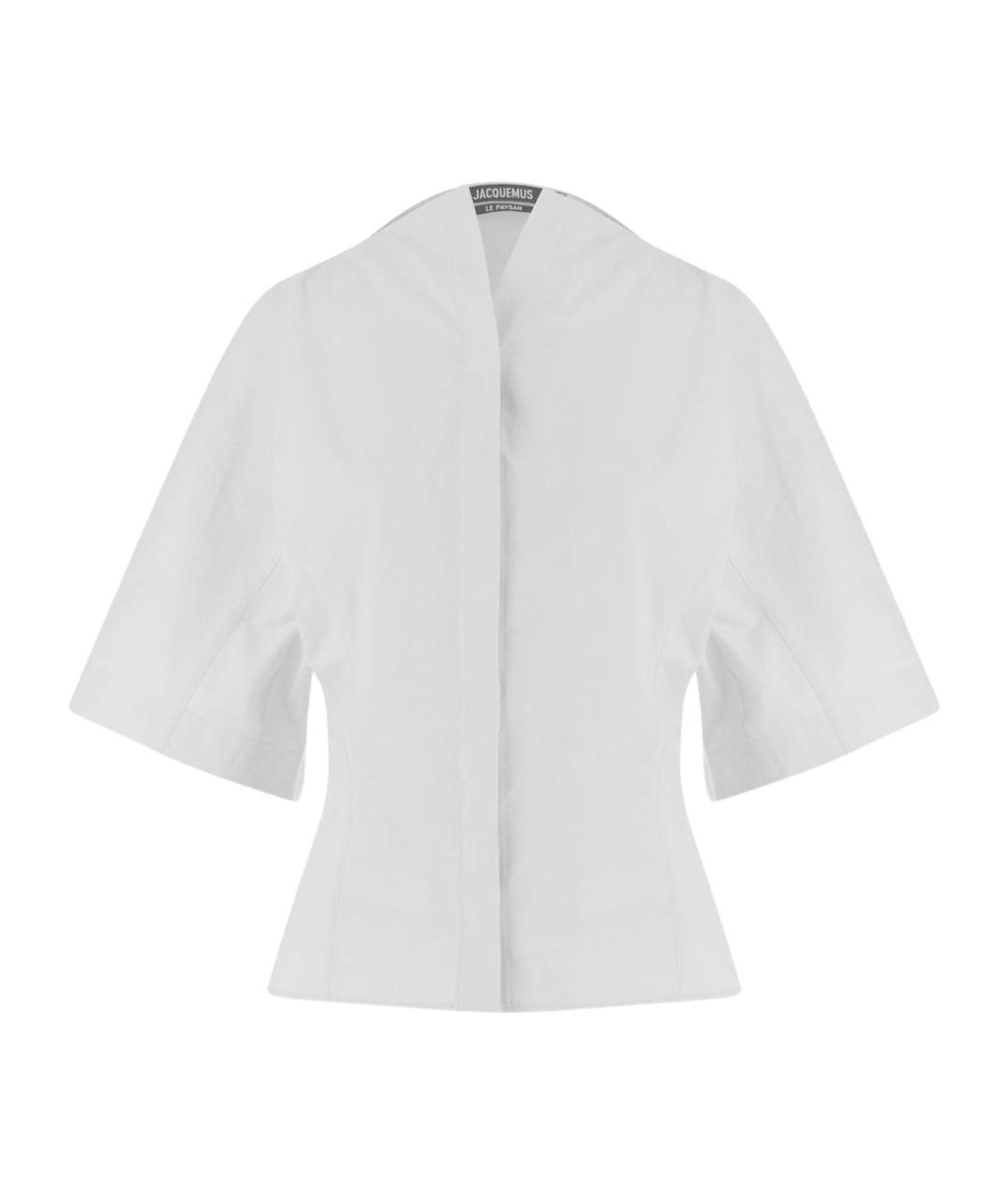 JACQUEMUS Белая хлопковая рубашка, фото 1