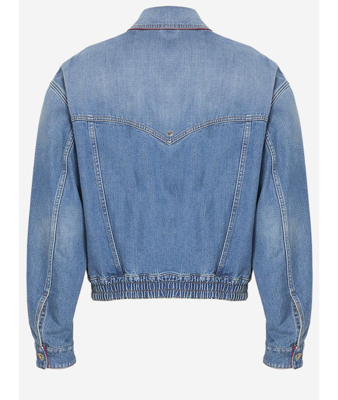 VERSACE Голубое хлопковое пальто, фото 2