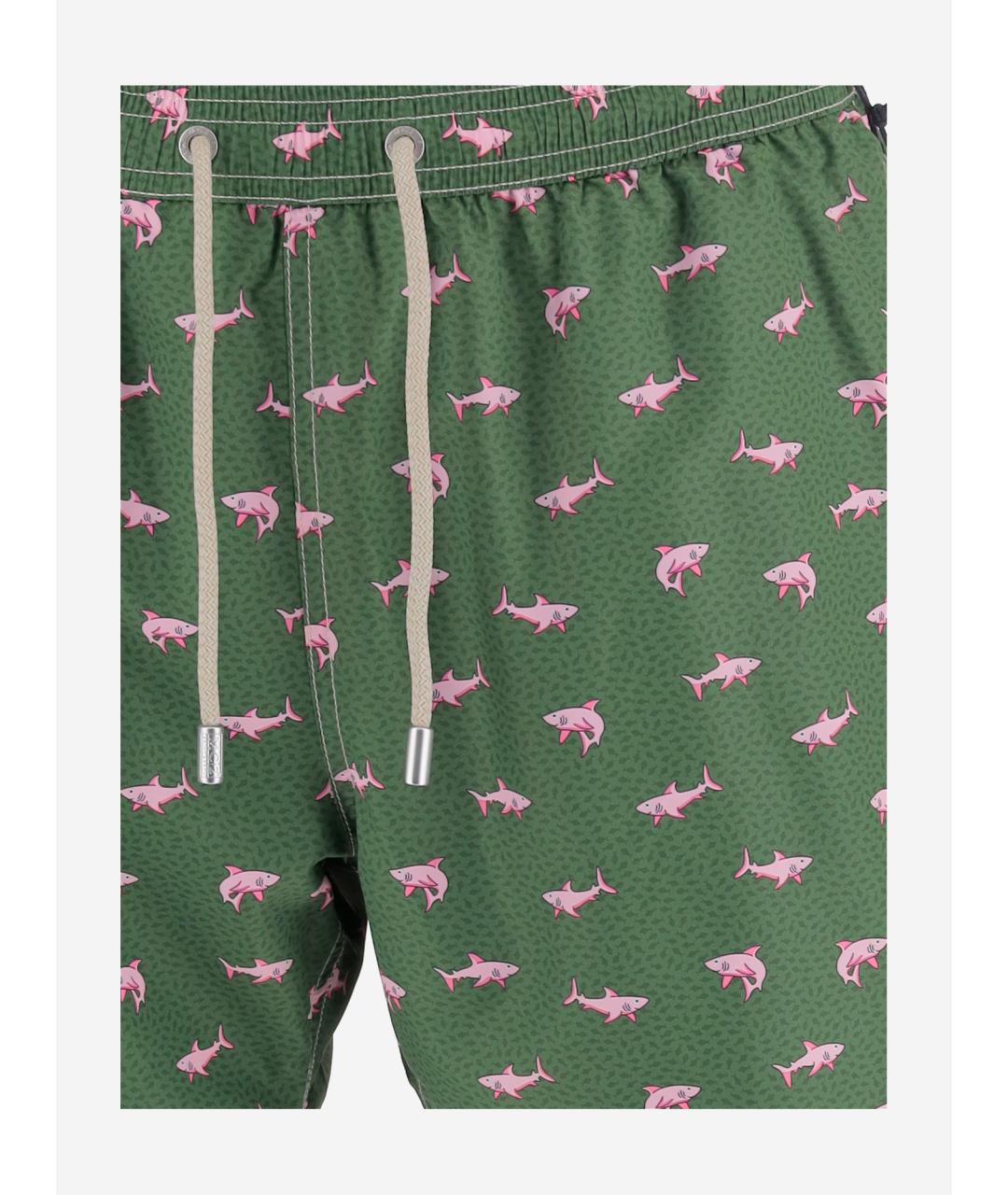 MC2 SAINT BARTH Зеленые полиэстеровые плавки, фото 3