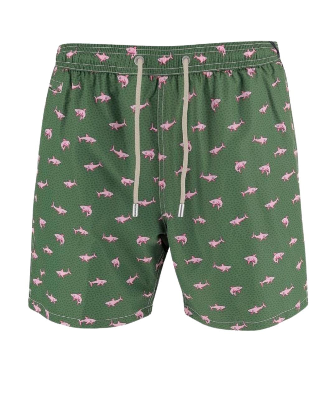 MC2 SAINT BARTH Зеленые полиэстеровые плавки, фото 1