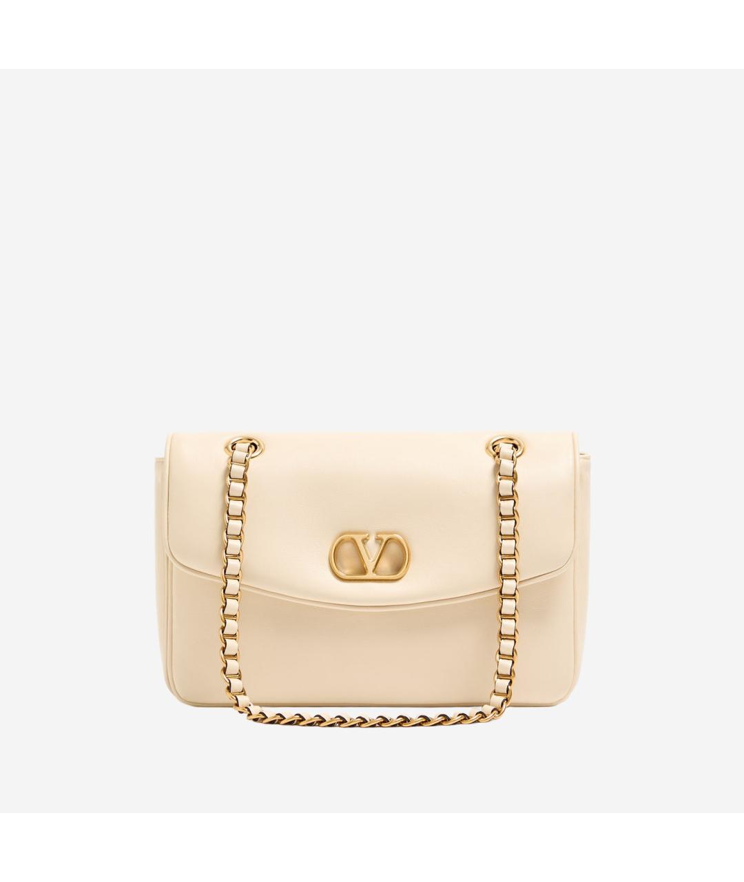 VALENTINO Белая кожаная сумка через плечо, фото 6