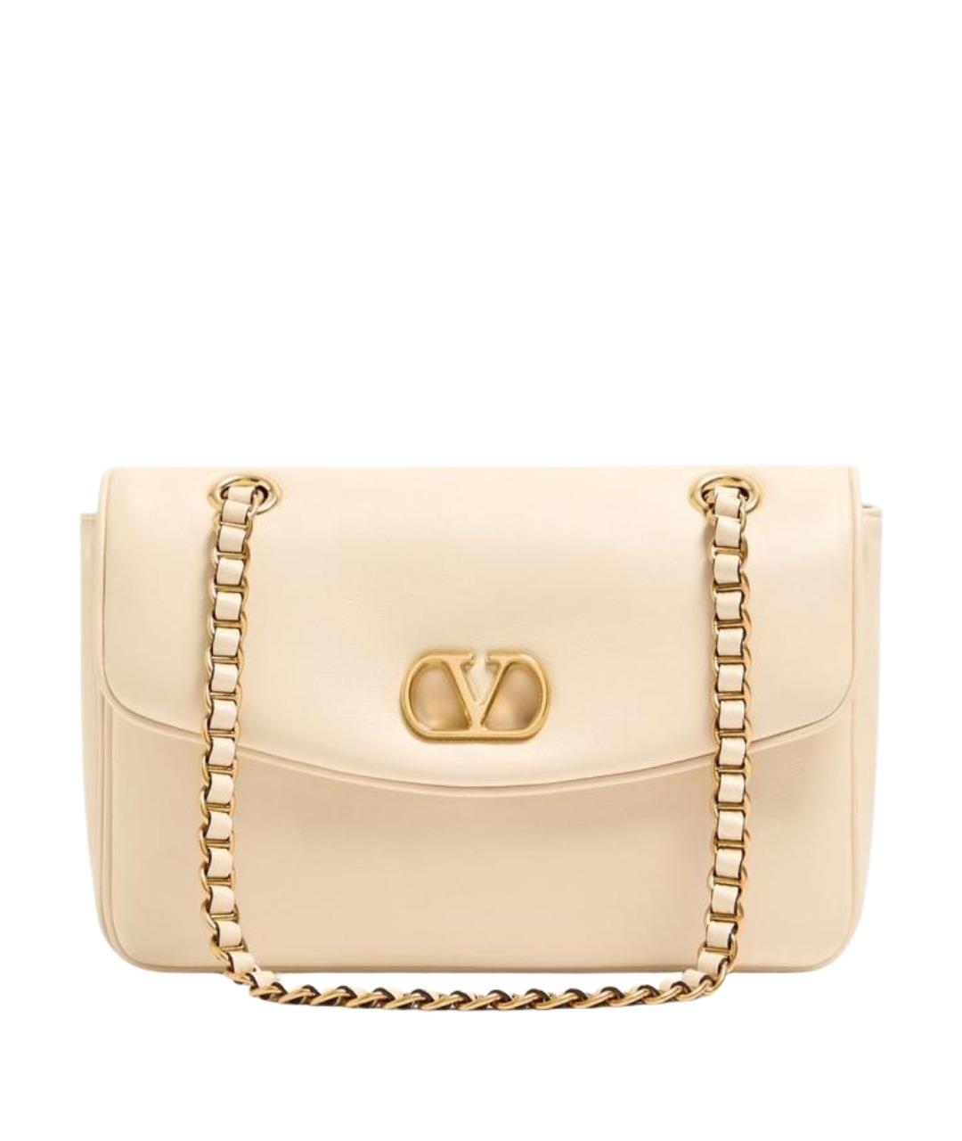 VALENTINO Белая кожаная сумка через плечо, фото 1