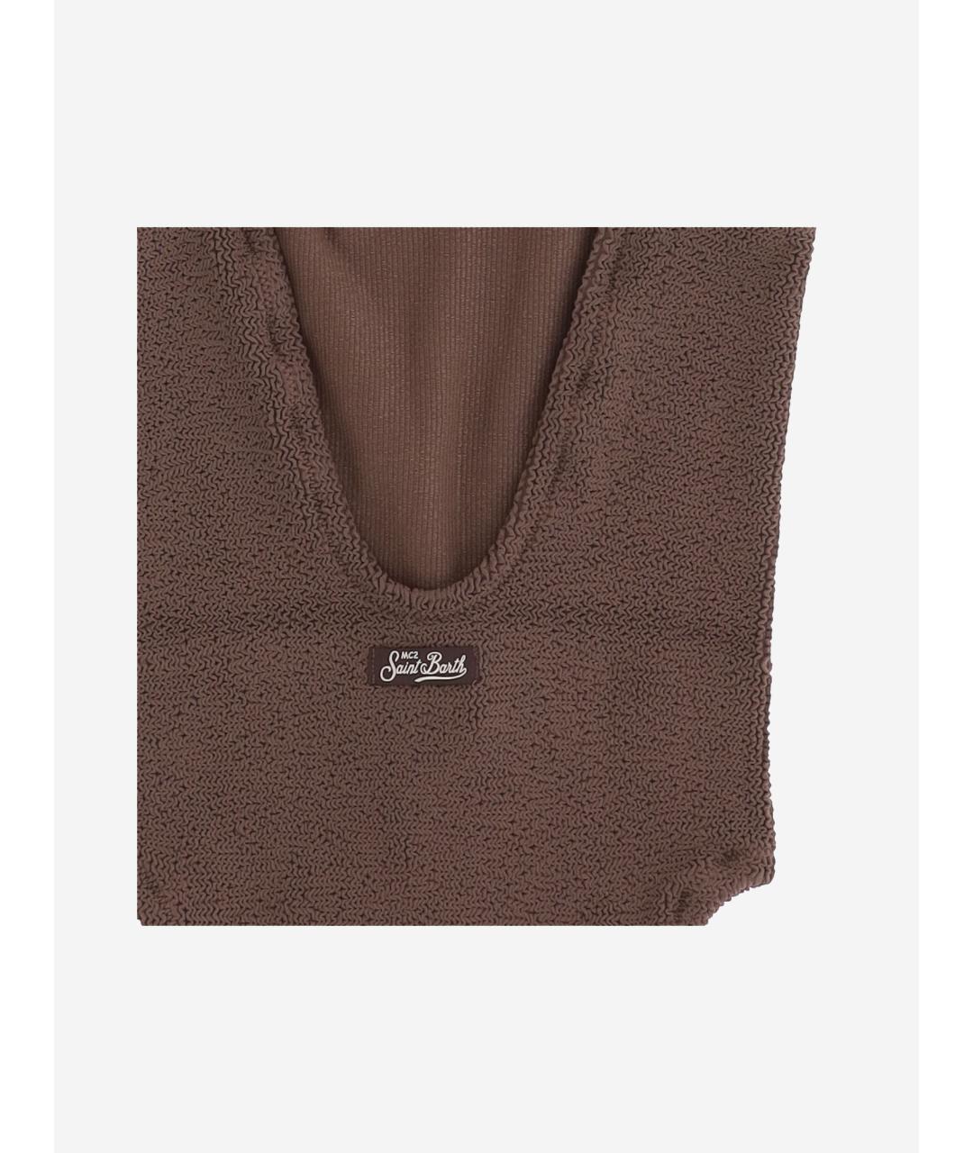 MC2 SAINT BARTH Коричневый полиамидовый купальник, фото 3