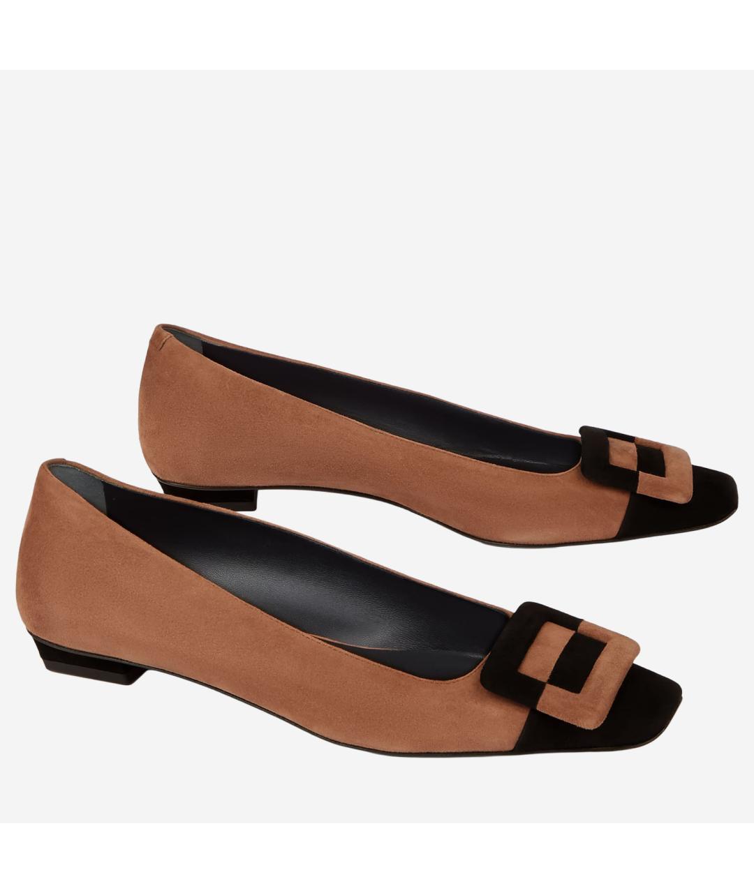 ROGER VIVIER Бежевые кожаные туфли, фото 3