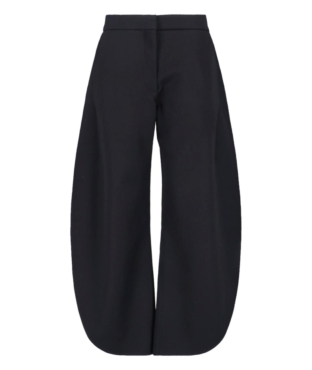 ALAIA Черные шерстяные брюки широкие, фото 1