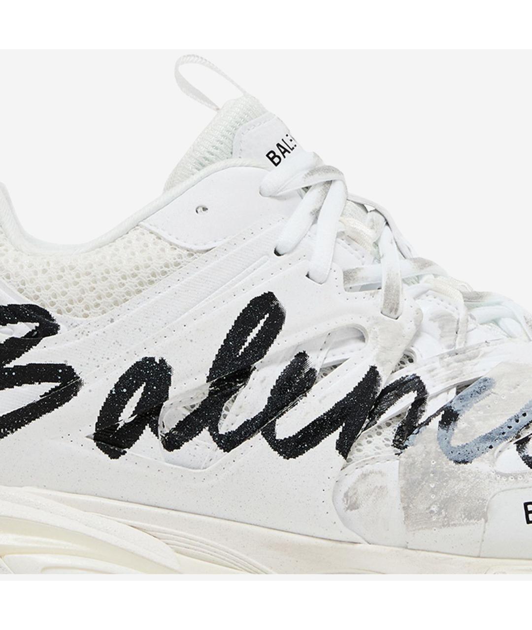 BALENCIAGA Белые синтетические низкие кроссовки / кеды, фото 5