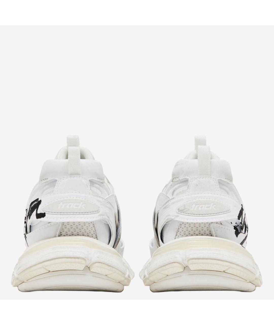 BALENCIAGA Белые синтетические низкие кроссовки / кеды, фото 4