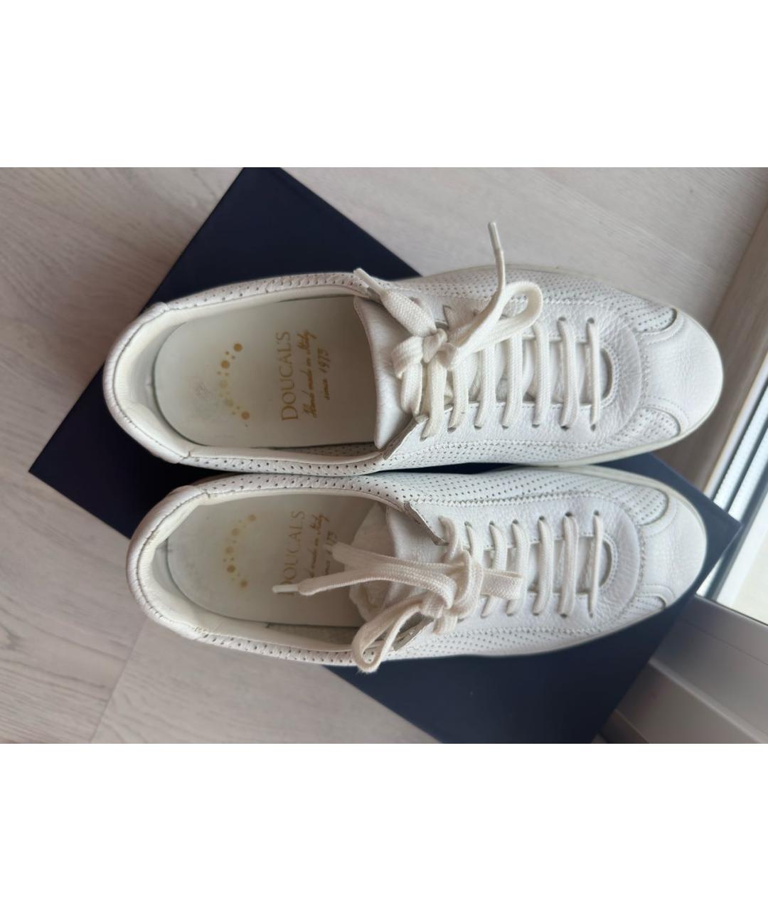 DOUCAL'S Белые кожаные кеды, фото 3