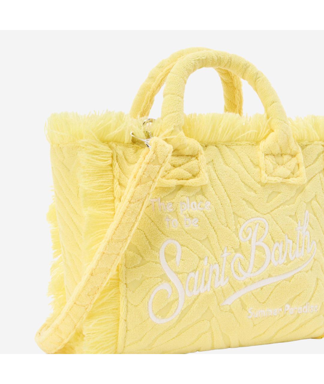 MC2 SAINT BARTH Желтая тканевая сумка тоут, фото 3