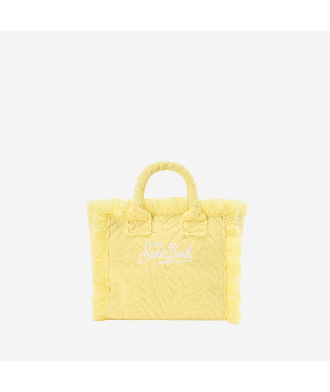 MC2 SAINT BARTH Желтая тканевая сумка тоут, фото 2