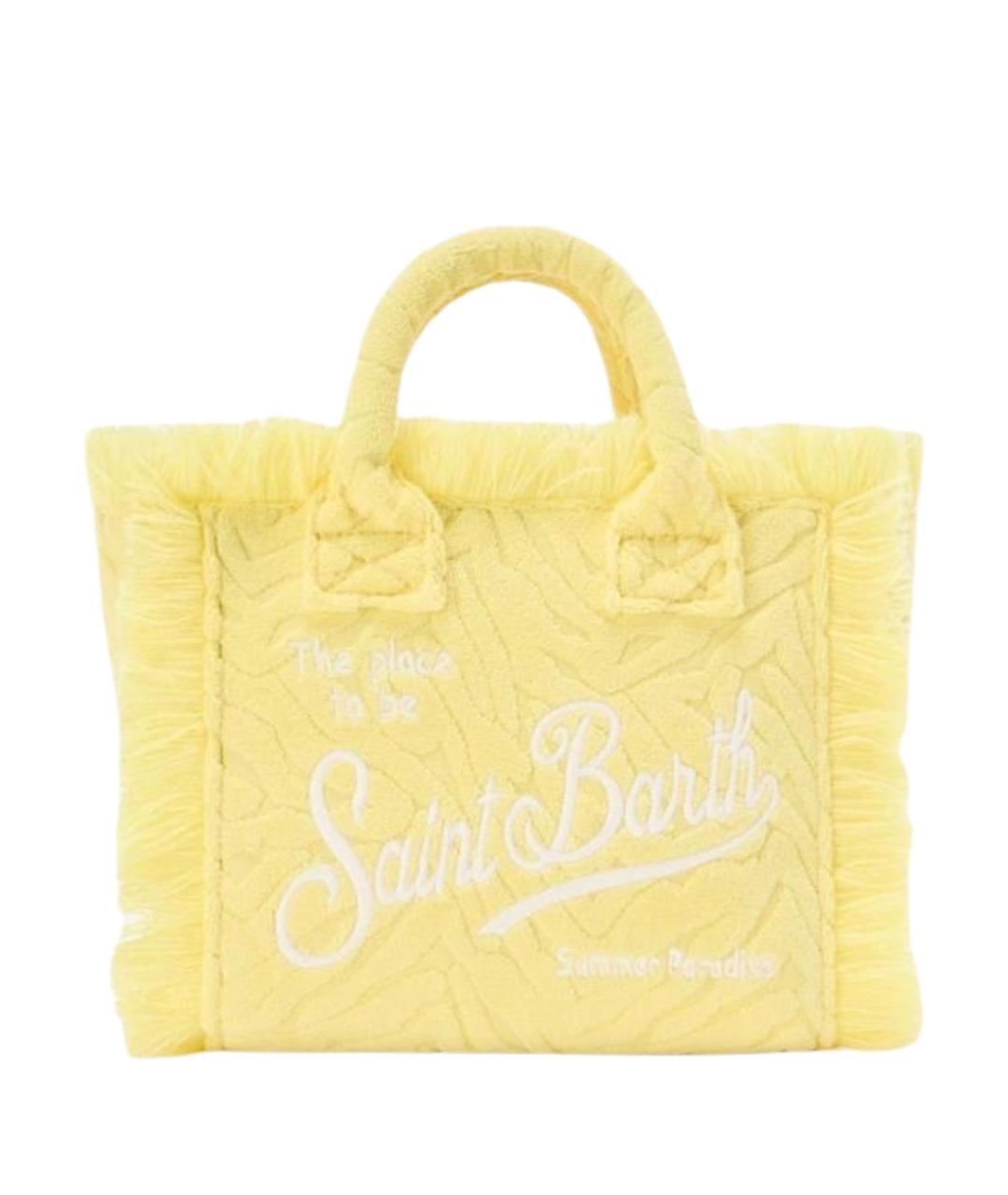 MC2 SAINT BARTH Желтая тканевая сумка тоут, фото 1