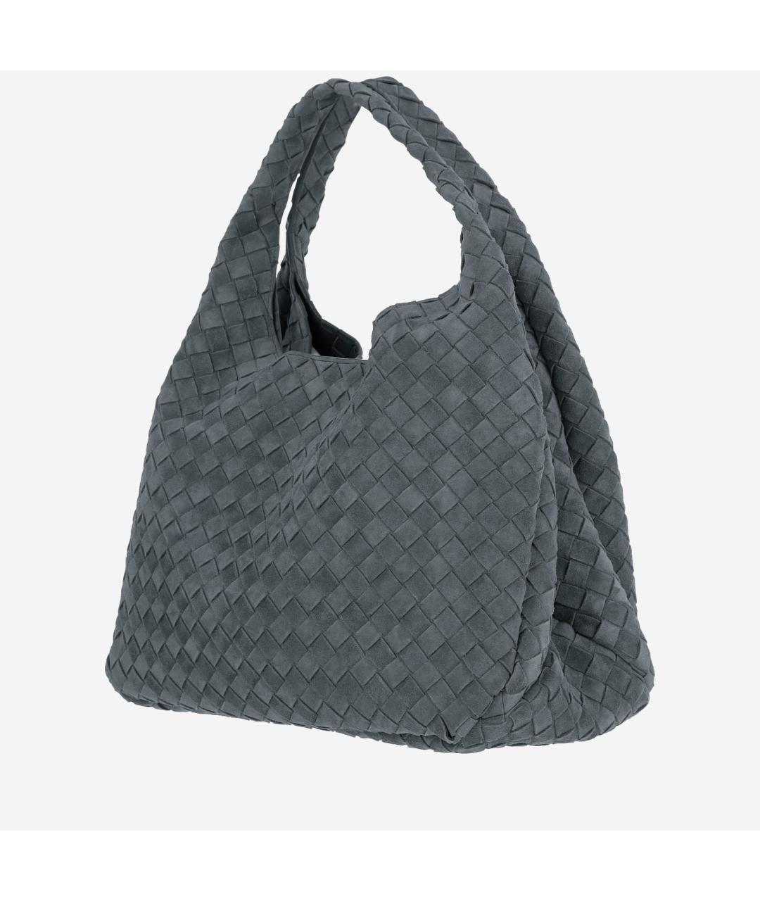 BOTTEGA VENETA Серая замшевая сумка тоут, фото 2