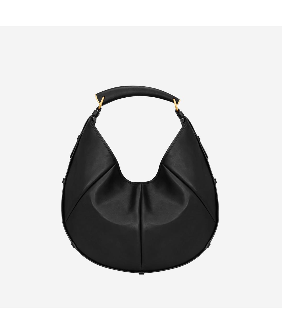 SAINT LAURENT Черная кожаная сумка через плечо, фото 5