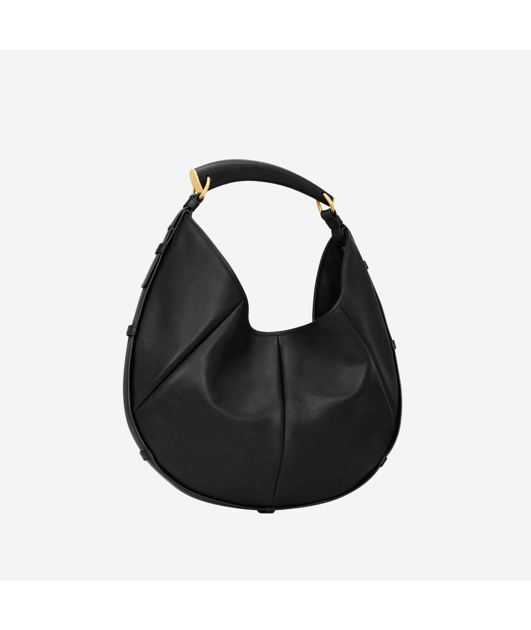 SAINT LAURENT Черная кожаная сумка через плечо, фото 2