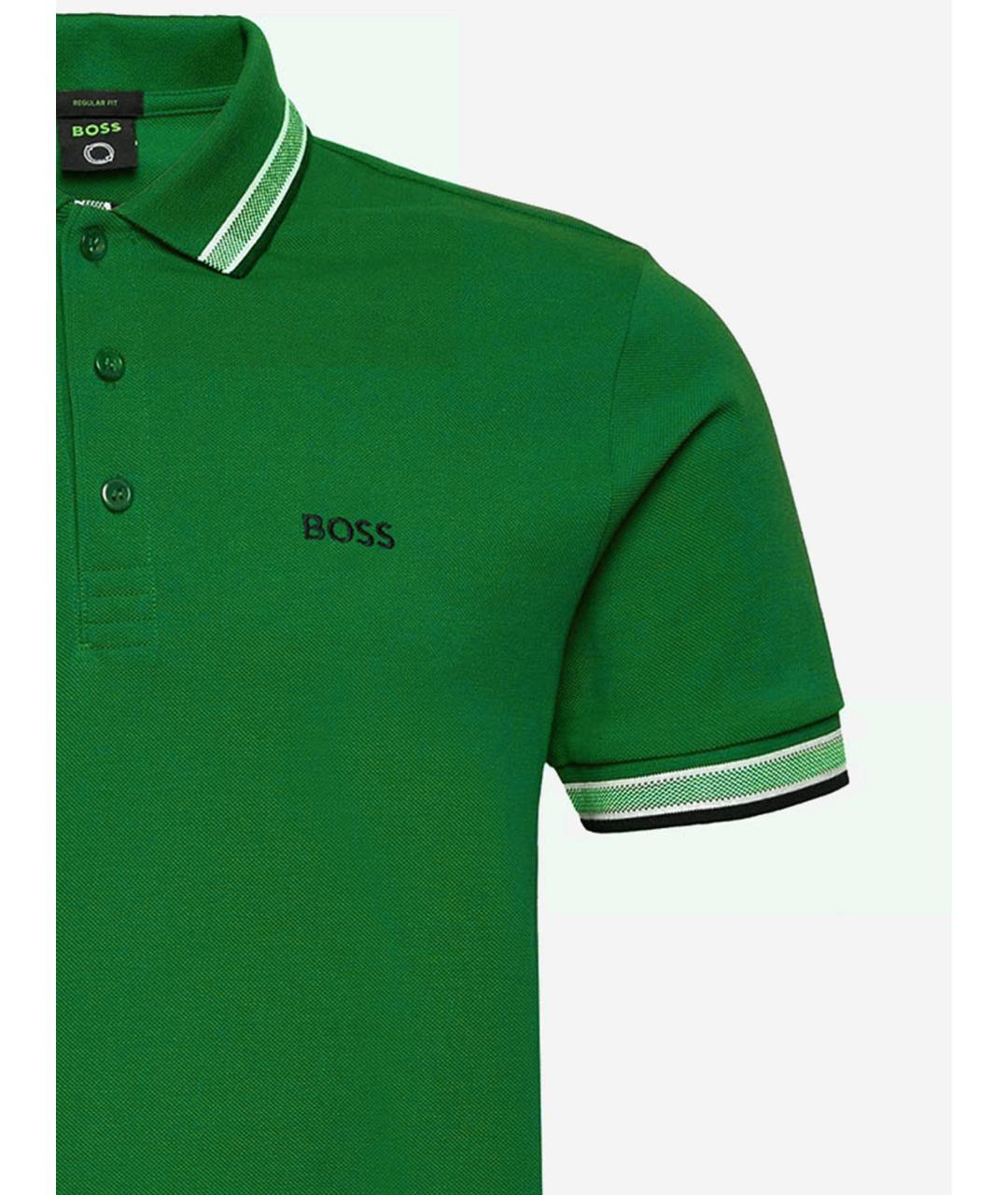 HUGO BOSS Зеленые хлопковое поло с коротким рукавом, фото 3