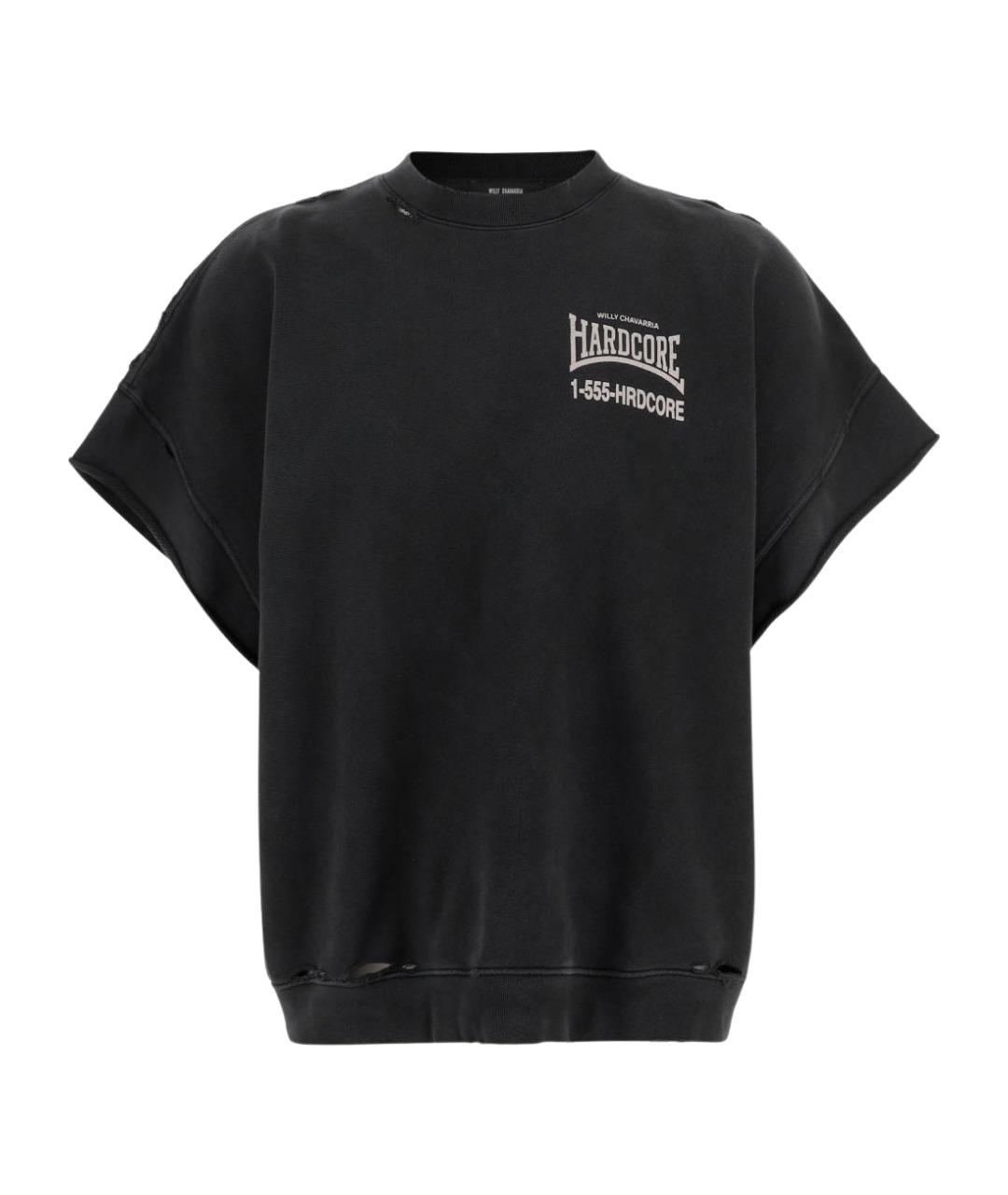 WILLY CHAVARRIA Черная хлопковая футболка, фото 1