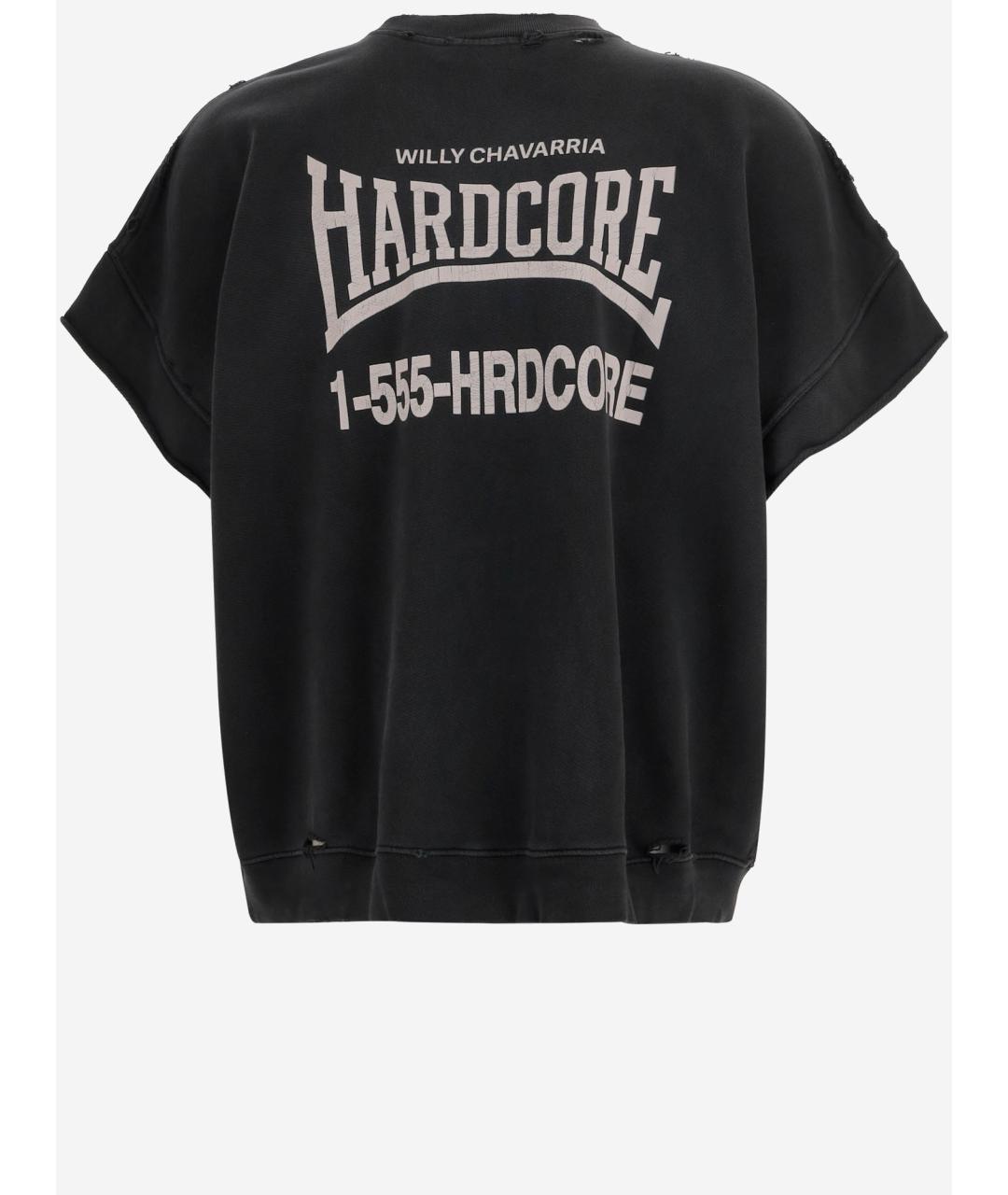 WILLY CHAVARRIA Черная хлопковая футболка, фото 2