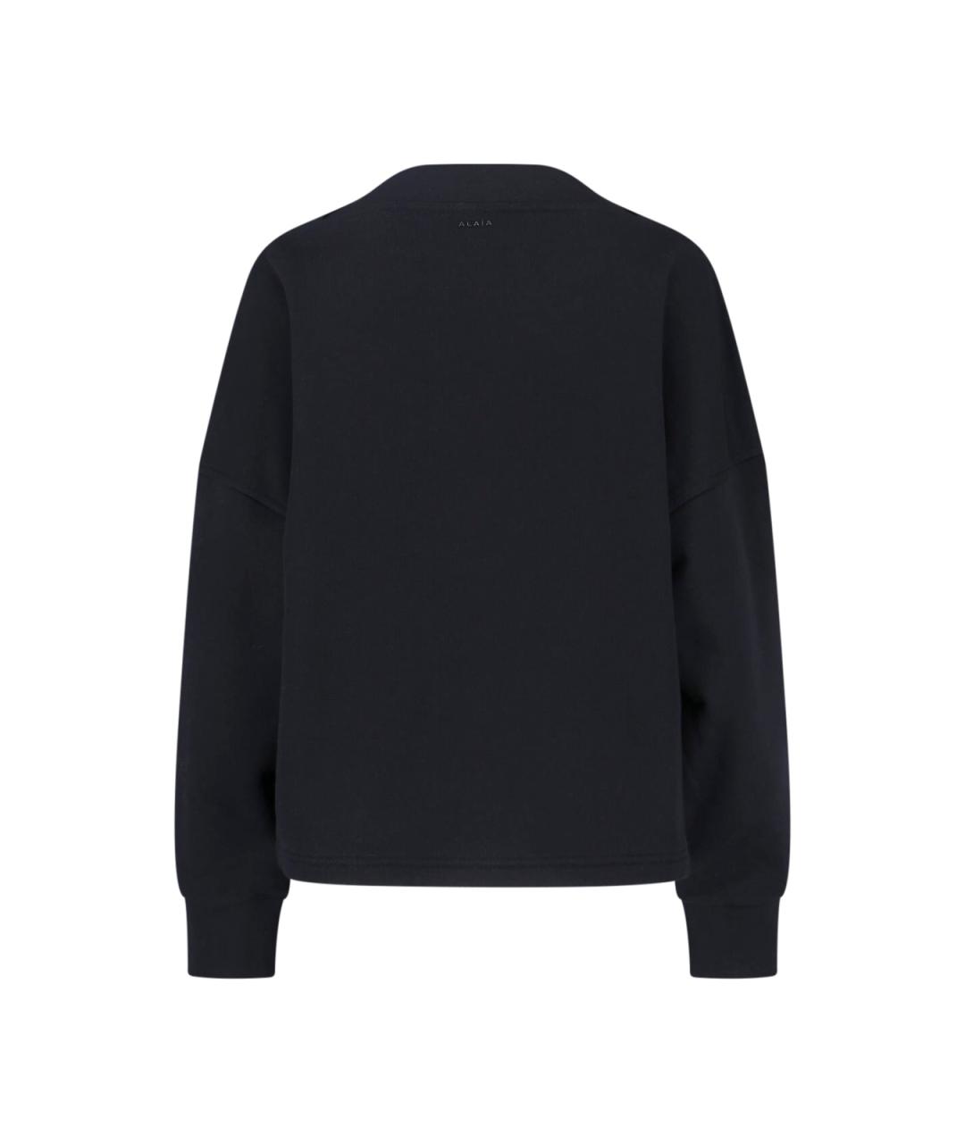 ALAIA Черный хлопковый джемпер / свитер, фото 2