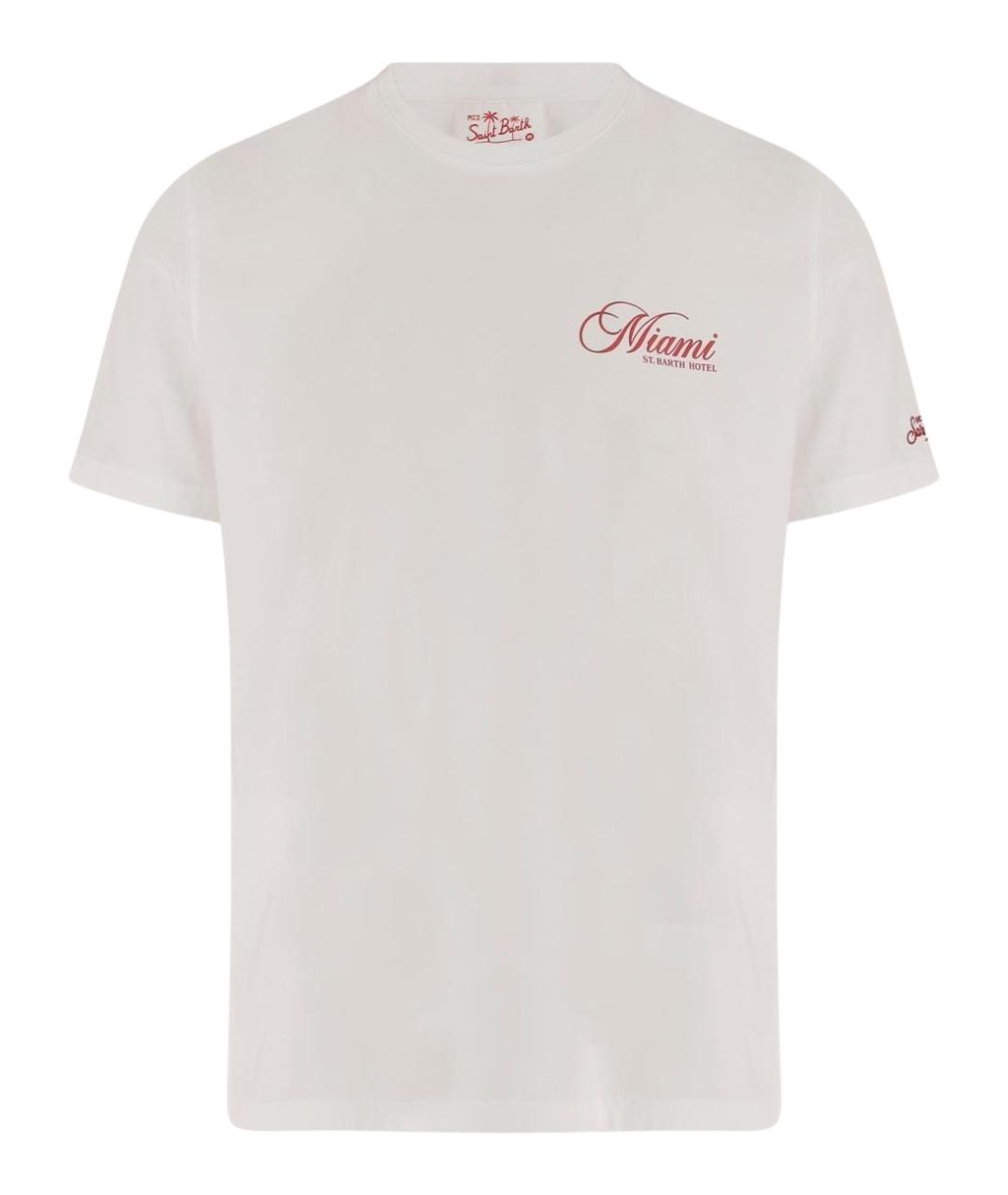MC2 SAINT BARTH Белая хлопковая футболка, фото 1