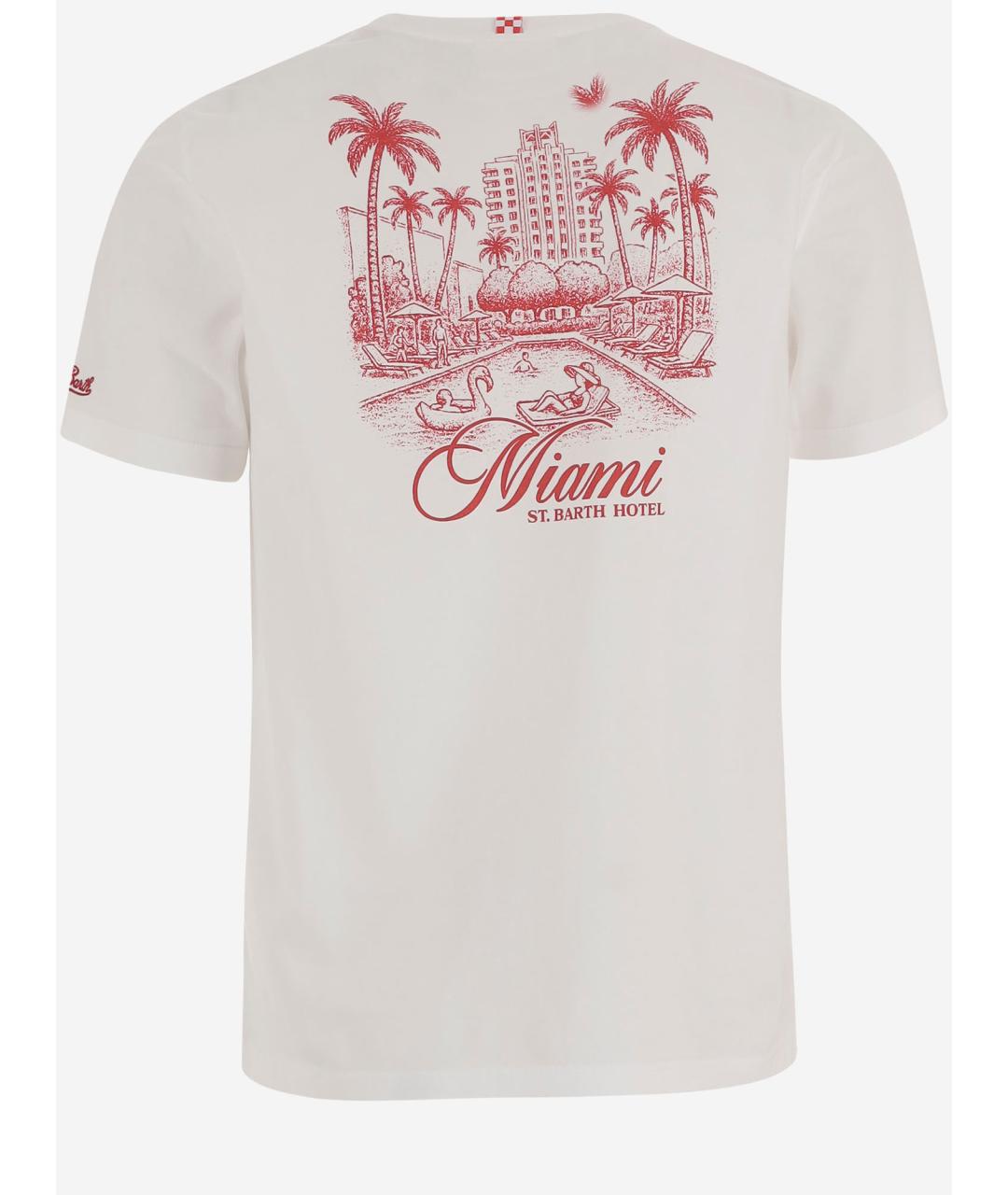MC2 SAINT BARTH Белая хлопковая футболка, фото 2