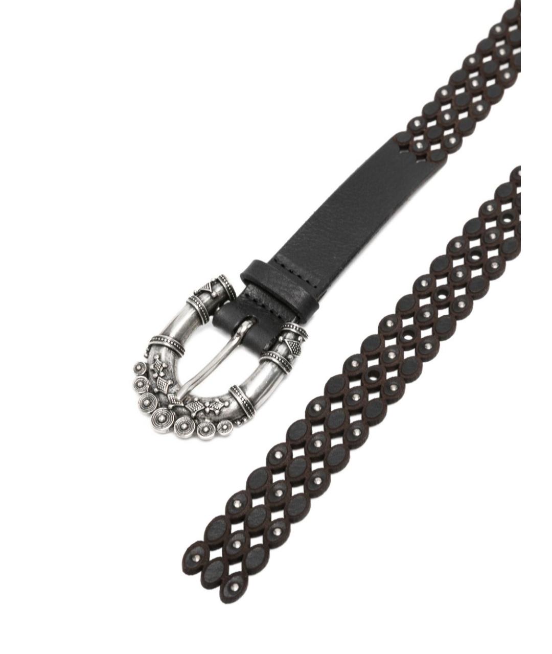 ORCIANI Черный кожаный ремень, фото 3