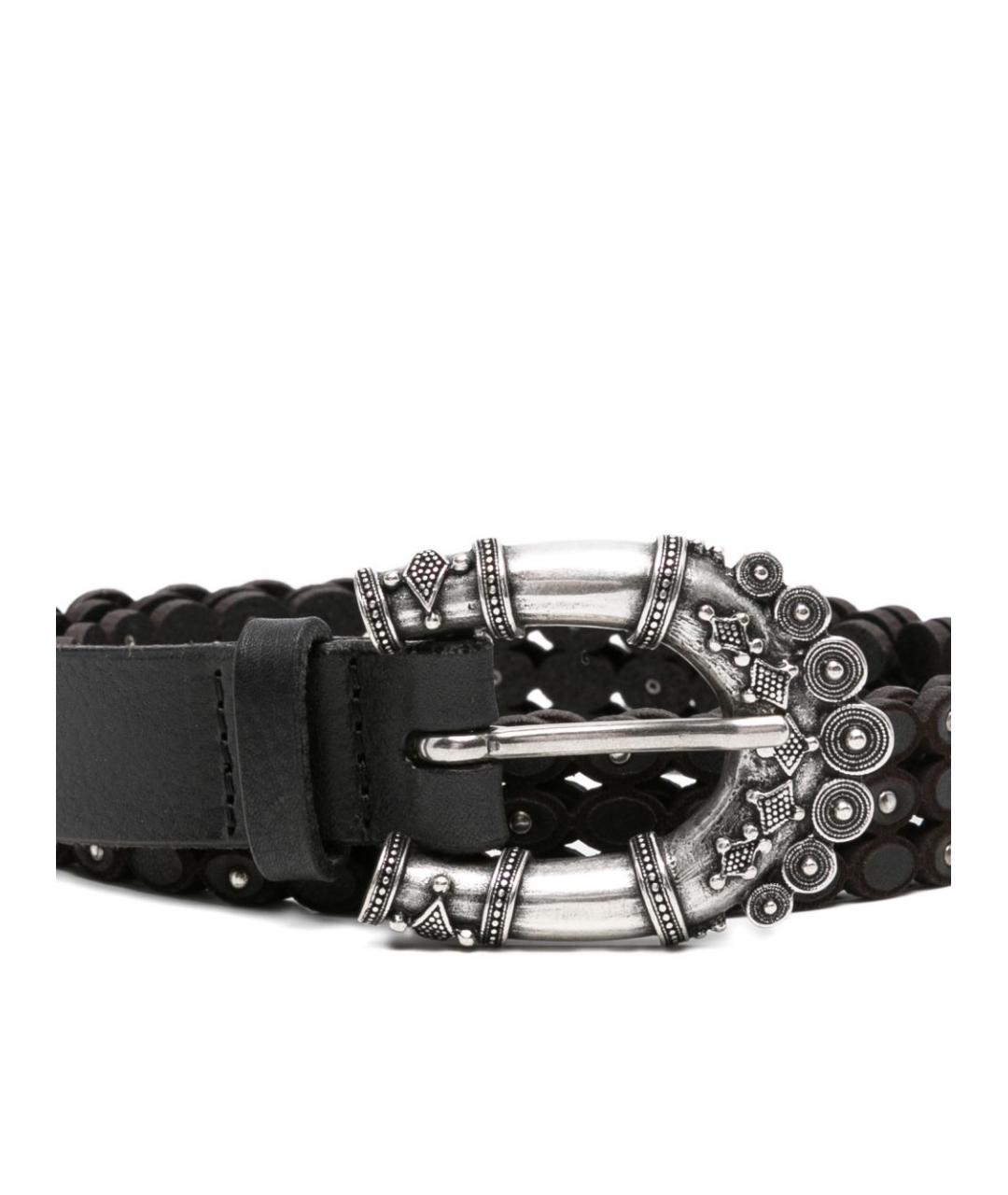 ORCIANI Черный кожаный ремень, фото 2