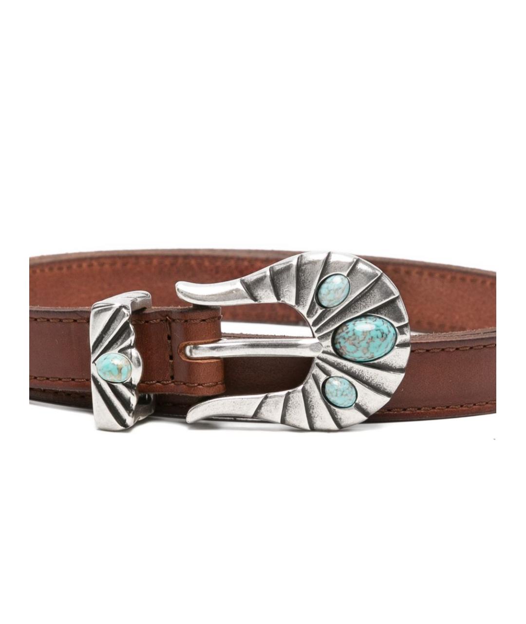 ORCIANI Коричневый кожаный ремень, фото 3