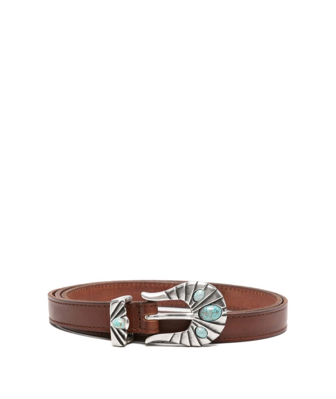 ORCIANI Коричневый кожаный ремень, фото 1