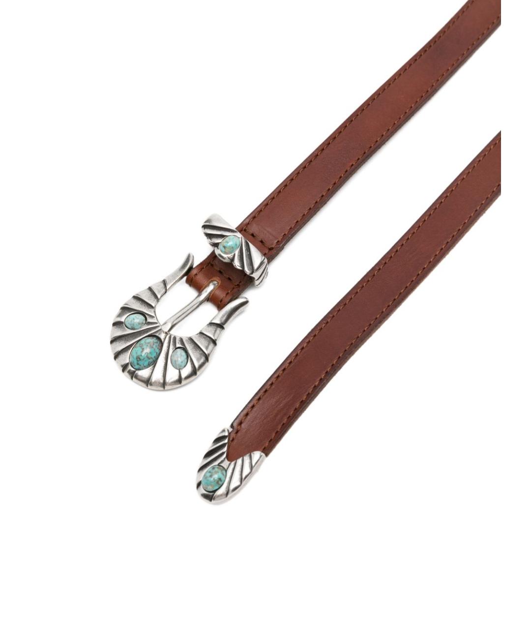 ORCIANI Коричневый кожаный ремень, фото 2