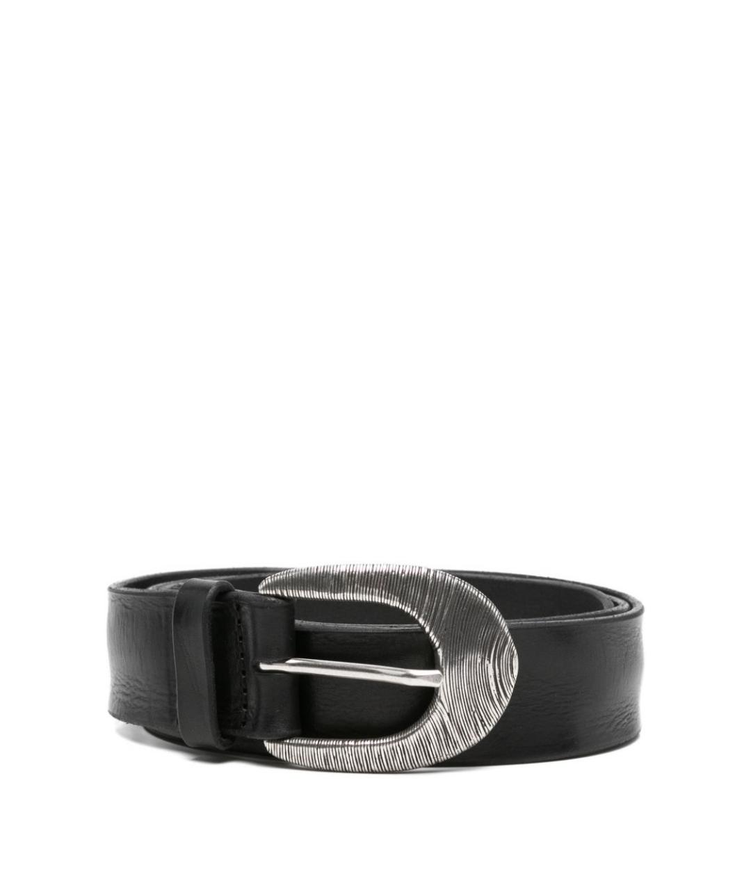 ORCIANI Черный кожаный ремень, фото 1