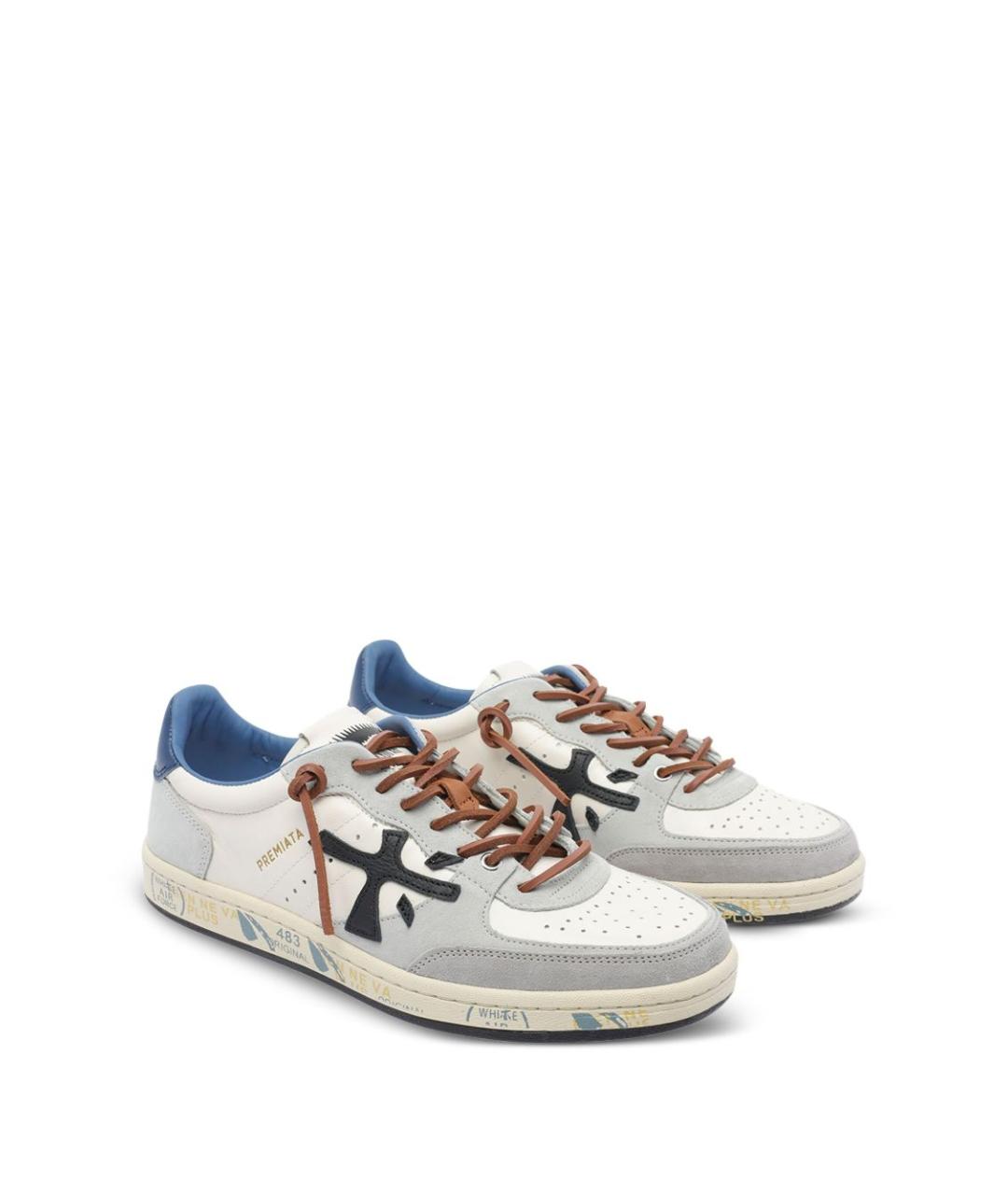 PREMIATA Белые низкие кроссовки / кеды, фото 4