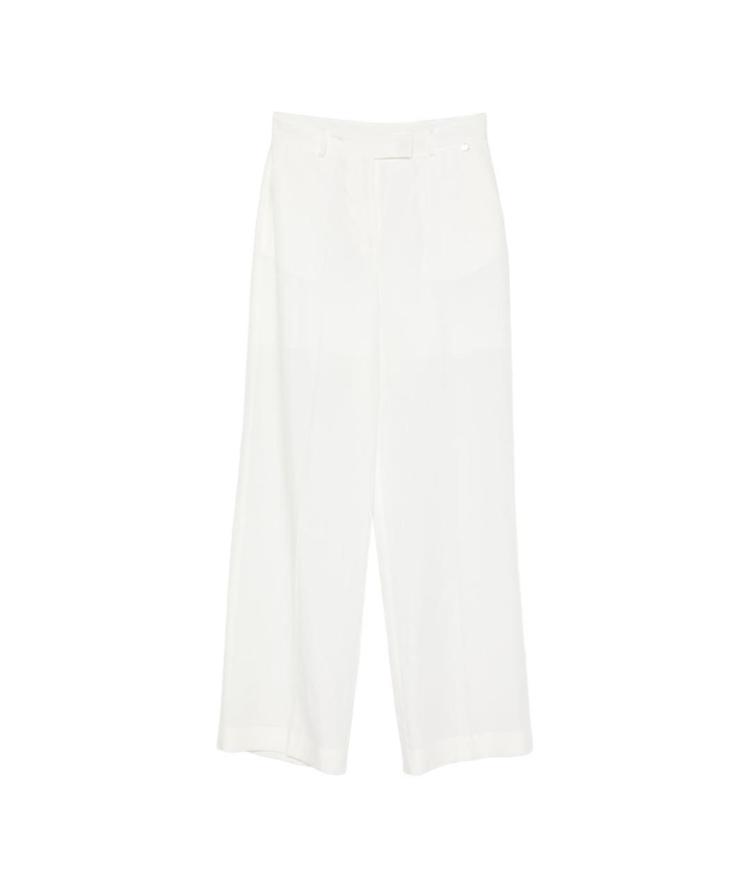LIU JO Белые льняные прямые брюки, фото 1