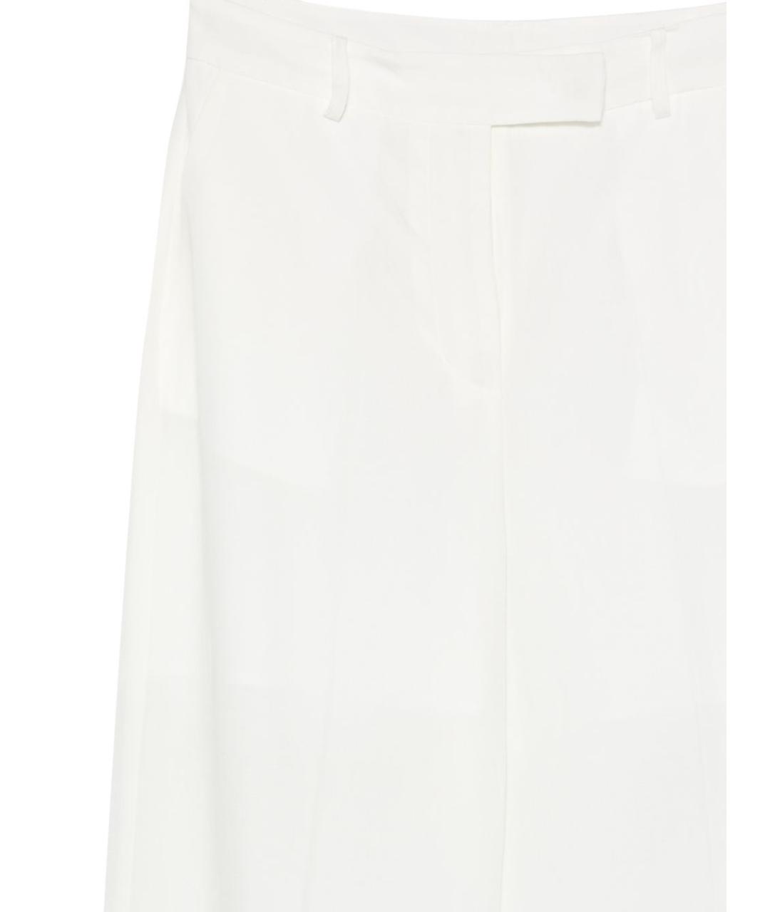 LIU JO Белые льняные прямые брюки, фото 2