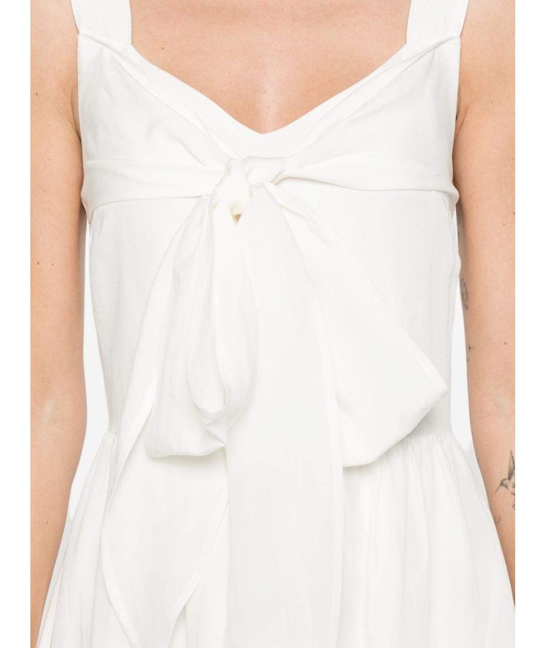 LIU JO Белый льняной сарафан, фото 4