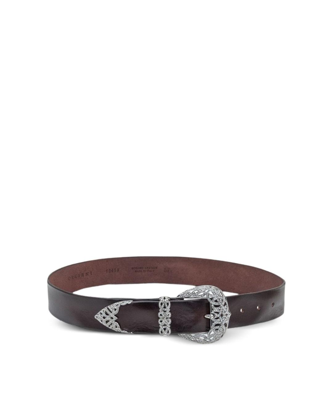 ORCIANI Коричневый кожаный ремень, фото 1