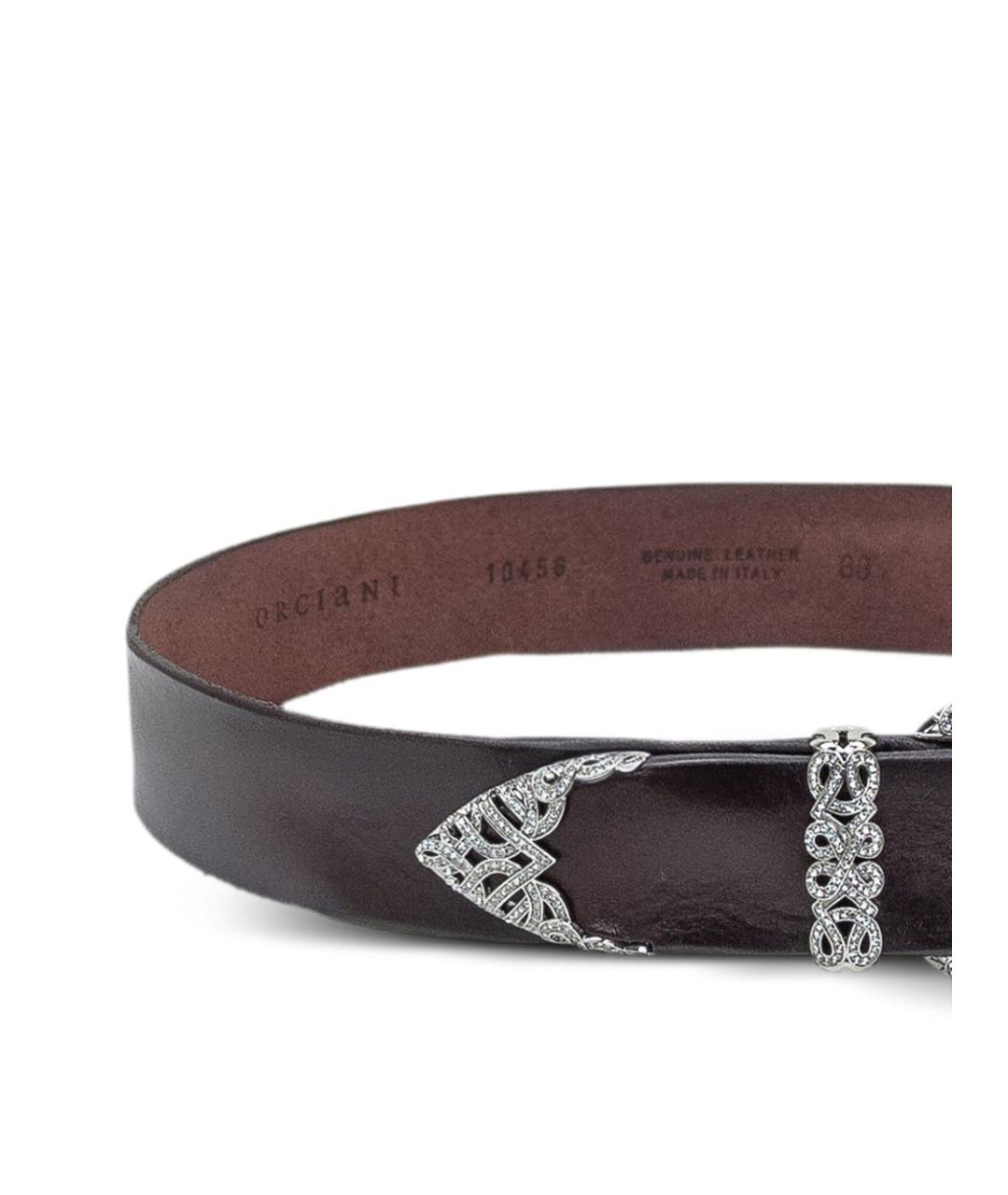 ORCIANI Коричневый кожаный ремень, фото 2
