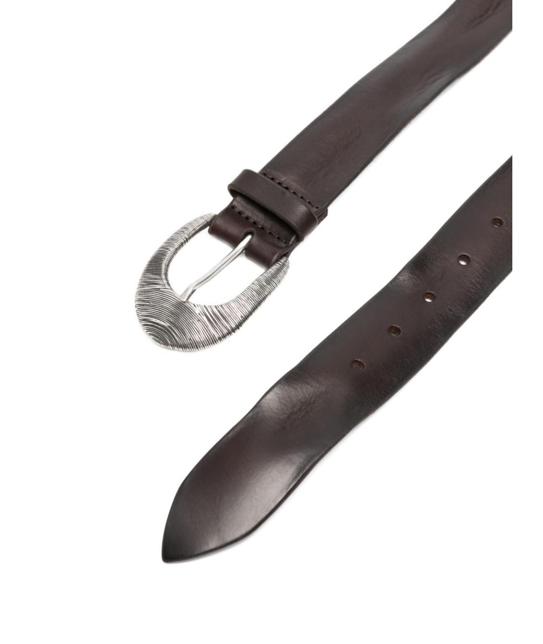 ORCIANI Коричневый кожаный ремень, фото 3