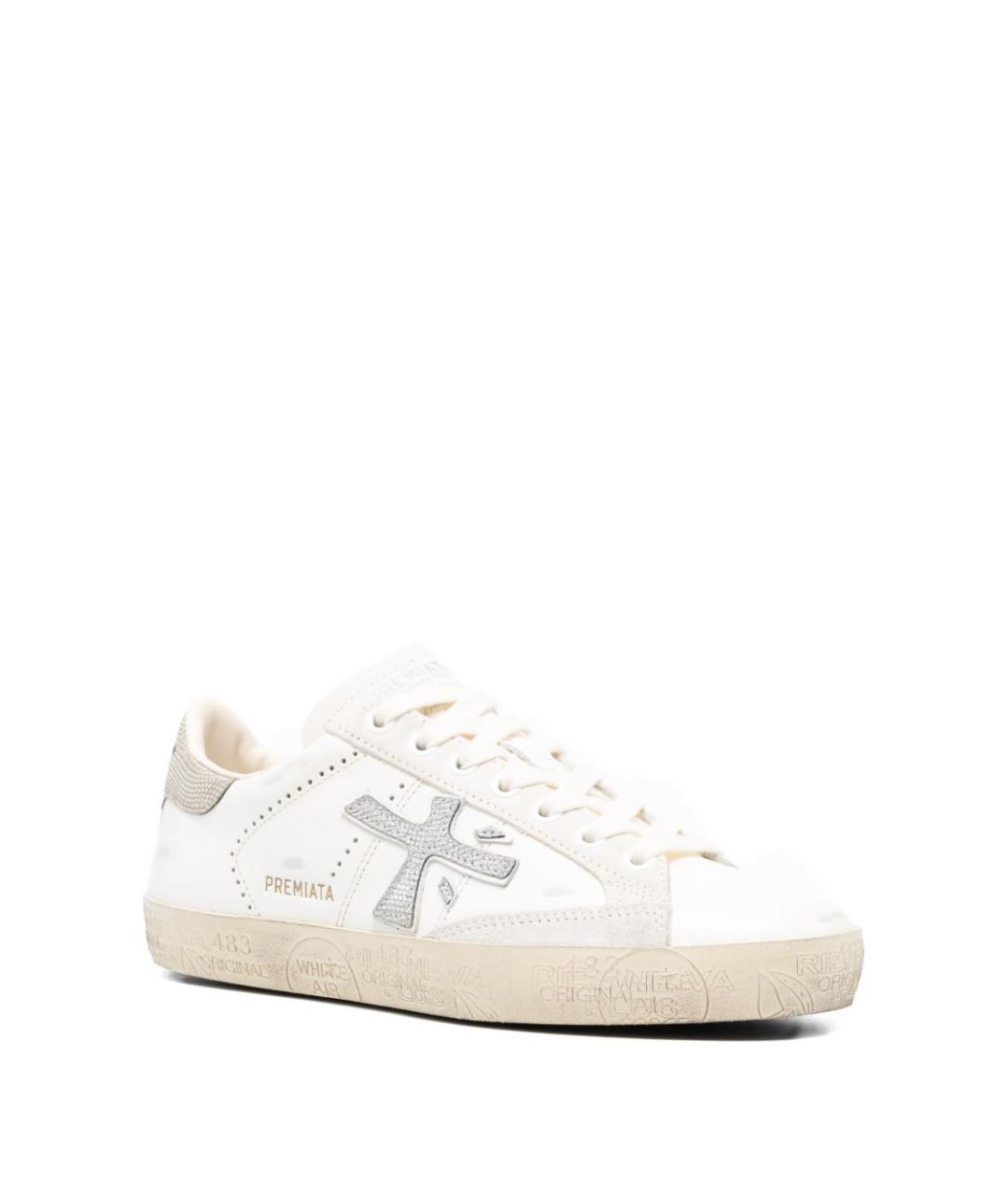 PREMIATA Белые кожаные кеды, фото 3
