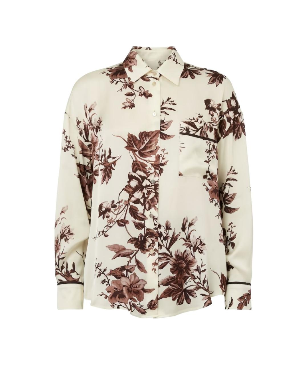 LIU JO Коричневая вискозная рубашка, фото 1