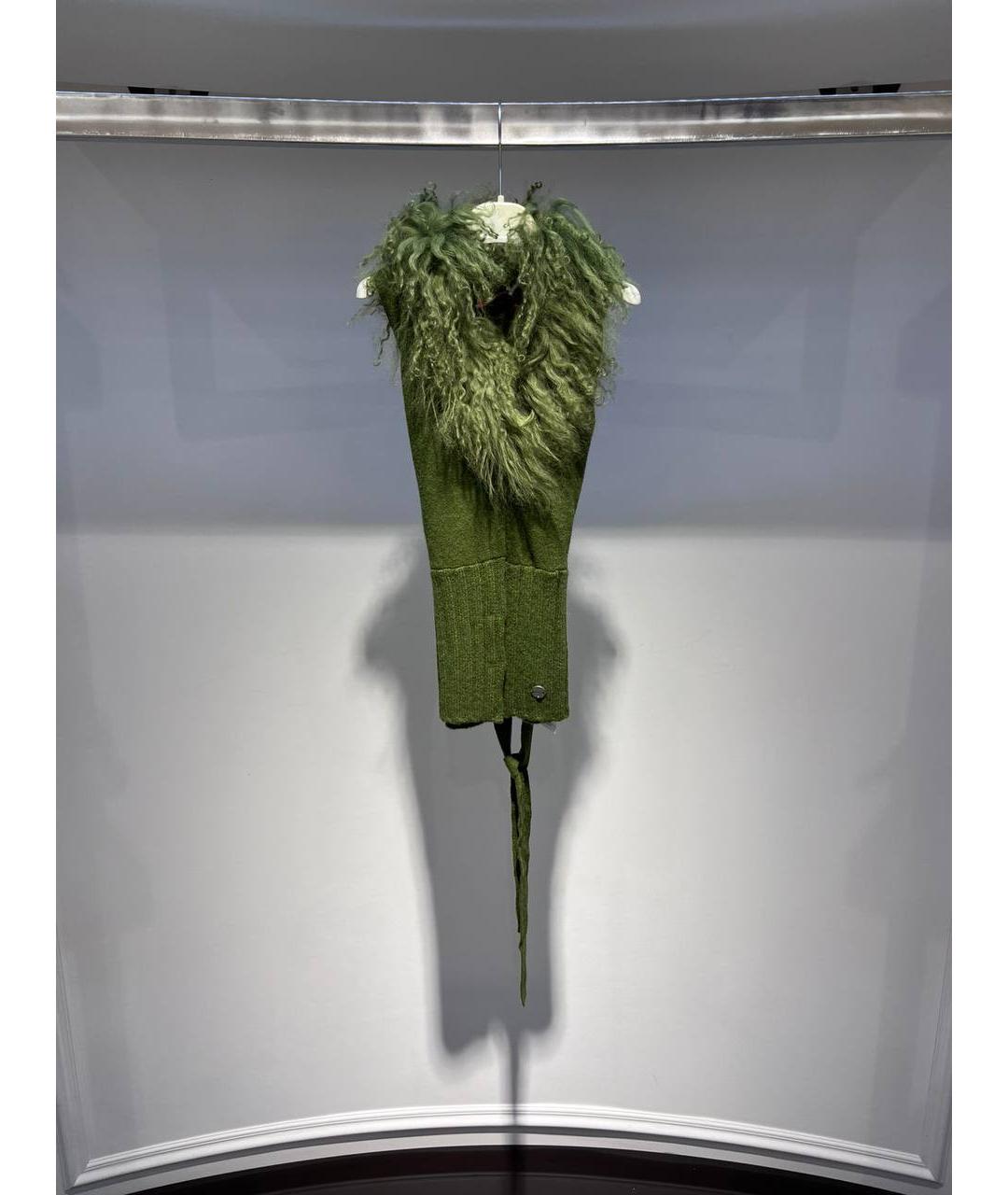 LIU JO Зеленый шерстяной жакет / жилет, фото 4