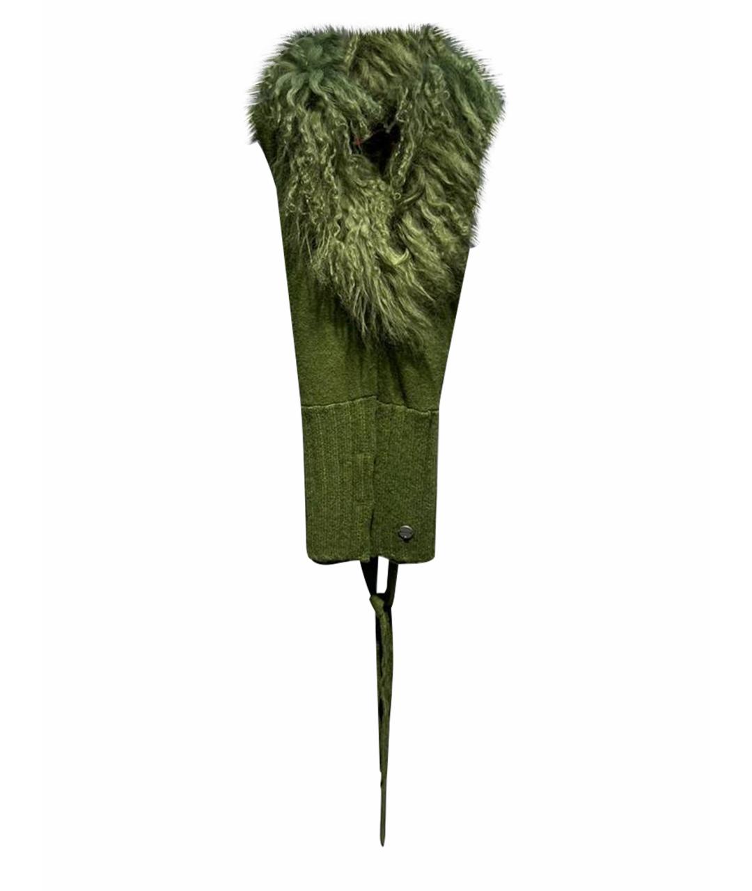 LIU JO Зеленый шерстяной жакет / жилет, фото 1