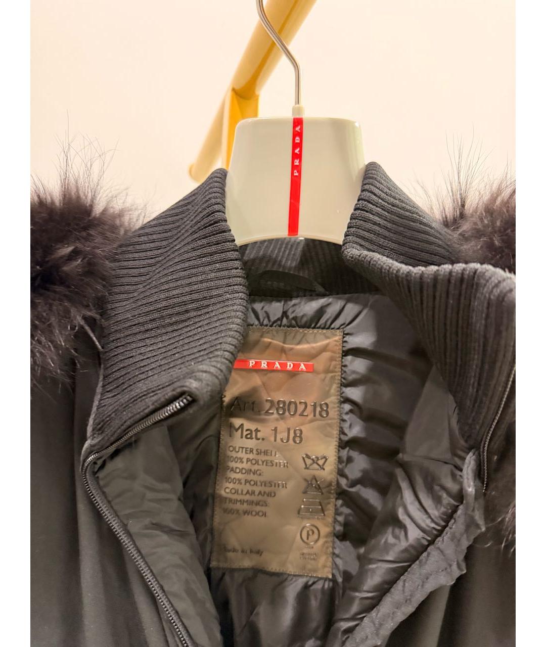 PRADA Черный пуховик, фото 3