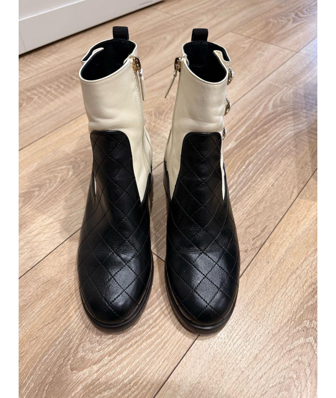 CHANEL Черные кожаные ботинки, фото 2